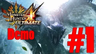 Monster Hunter 4 Ultimate (DEMO) Gameplay Part 1 - Jaggi (Beginner) [N3DS]