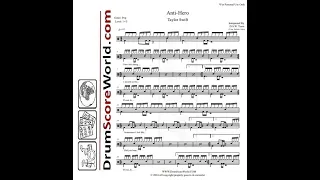 Drum Score - Taylor Swift - Anti Hero (Preview)