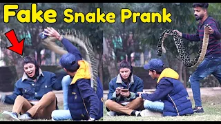 Giant Fake Snake Prank | Funny Reactions | LahoriFied