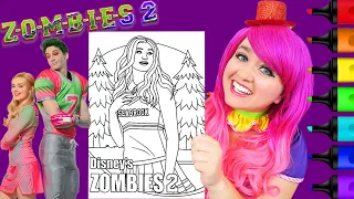 Coloring Addison Zombies 2 Disney Coloring Page Prismacolor Markers | KiMMi THE CLOWN