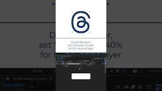 Threads logo loading animation - After Effects tutorial