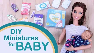 DIY MINI Baby Products and Clothes for Barbie Babies - DIY Baby Mini Brands