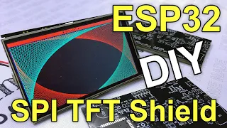 8/16 bit to SPI. DIY ESP32 TFT shield. PCBWAY.COM