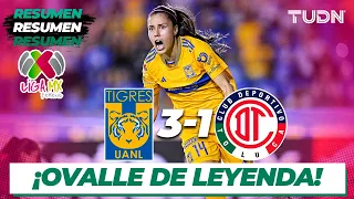 Resumen y goles | Tigres 3-1 Toluca | AP2023 Liga Mx Femenil J6 | TUDN