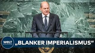 UKRAINE-KRIEG: Olaf Scholz wirft Putin "blanken Imperialismus" vor