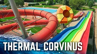 Colorful Waterslides in Slovakia! Thermal Corvinus (POV)