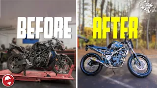 Wrecked Honda CBR 300 FULL BUILD TIMELAPSE | Under 10 min!!