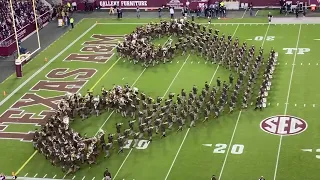 AMERICAS FIGHTIN’ TEXAS AGGIE MARCHING BAND HALFTIME DRILL MISS STATE GAME 2023