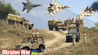 Ukrainian Hawk Missile, Drones & Jets Attack on Israeli Army Convoy and 60,000 Army Vehicles -GTA 5