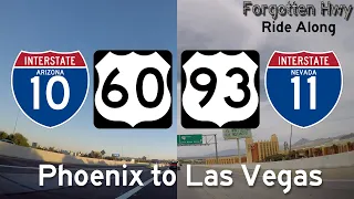 Full Uncut Drive: Phoenix, AZ to Las Vegas, NV via I-10, US 60, US 93 & I-11