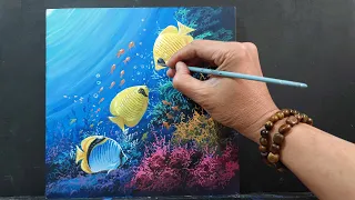 Underwater Paintings, Acrylic painting Tutorial (EP 38)