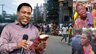 TB Joshua's Dæth: Tears Flow As Widows & Members Of SCOAN Mourns TB Joshua Outside The Church...