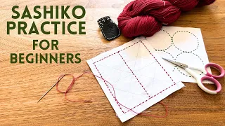 Sashiko beginner? Learn some basics with quick and simple practice projects for Sashiko stitching