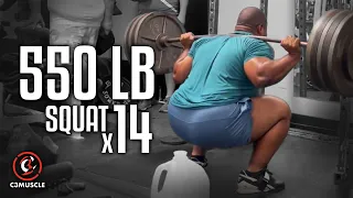 550 lb Squat x 14 | @C3Muscle