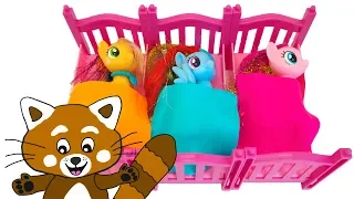 Pukkins - Lek och lär dig färger med Play Doh - Täcken och kuddar i lera