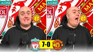 LIVERPOOL FAN REACTS TO LIVERPOOL 7-0 MAN UNITED HIGHLIGHTS