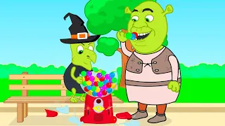 Cats Family in English - Treated the witch to chewing gum Cartoon for Kids