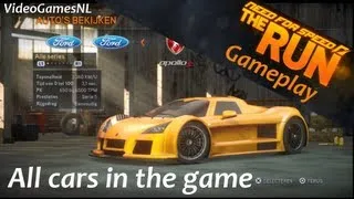 Need For Speed: The Run | All my cars in game, including PS3 Exclusive & Limited Edition Cars [HD]