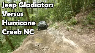 Jeep Gladiators Conquer Hurricane Creek Trail, North Carolina