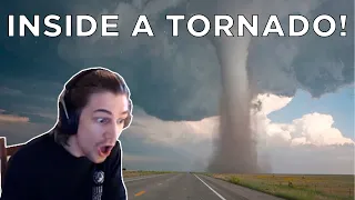 xQc Reacts To INSIDE A TORNADO - FULL VERSION - TIV2 INTERCEPT