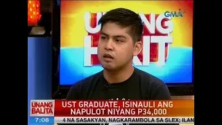 UB: UST graduate, isinauli ang napulot niyang P34,000