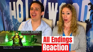 Mortal Kombat Deadly Alliance Intro and All Endings Reaction