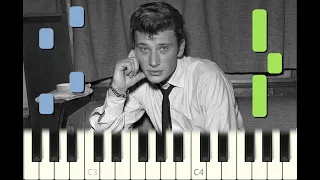 piano tutorial "LE PENITENCIER" Johnny Hallyday, 1964, avec partition gratuite