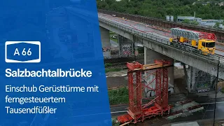 Salzbachtalbrücke: Meilenstein zur Sicherung der südlichen Bauwerkshälfte [A66] | Autobahn GmbH