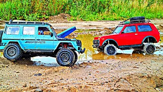 HOLIDATE G500 ... Niva 4x4 on CHAINS showed how to drive! ... RC OFFroad 4x4