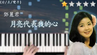 「鋼琴教學」月亮代表我的心 (初級版)－鄧麗君 Piano Cover「免費琴譜」