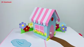 Pop up house card | Paper house | Easy To Make Pop-Up Card | DG Handmade