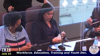 Workforce, Education, Training and Youth Development Committee Meeting, January 25, 2022