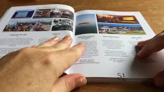 ASMR page turning through little book with page squeezing