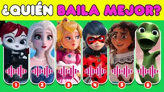 ¿Adivinen Quién Está Bailando 🍄🎶💎 ¿Quién Baila Mejor? Mirabel, Ladybug, Elsa, Nimona, Barbie, Cosita
