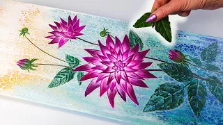 One INSANE Pouring Technique - NEXT LEVEL Dahlia Flower | AB Creative Tutorial