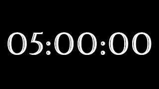 5 hour Timer Count Up  | countup timer 5 hours | 4K