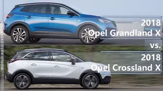 2018 Opel Grandland X vs 2018 Opel Crossland X (technical comparison)