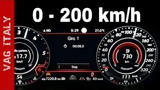 0-200 km/h Revo Stage 1 su VW Golf 7.5 GTD 2018