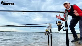 Using THREE Self-Setting Fishing Rods- FISHING FAIL? TOO FUNNY!