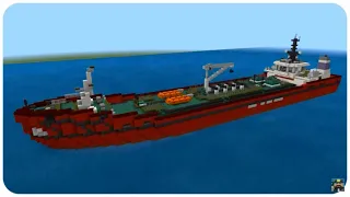 Minecraft: How to Build a Tanker Ship in Minecraft (DWT800) | Minecraft Tanker Ship Tutorial
