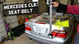 MERCEDES CLK W208 FRONT REAR SEAT BELT REMOVAL REPLACEMENT