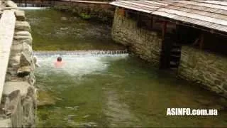 Чаны в Лумшорах. Купание в чанах с минеральной водой. Лумшоры Закарпатье