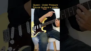 Queen - Under Pressure Tutorial Guitarra e Violão #shorts