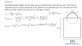 Matematikk 1P- Geometri - Prøveoppgave Vanskelig - 3103