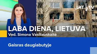 TIESIOGIAI. Gaisras daugiabutyje | Laba diena, Lietuva | 2024-01-02