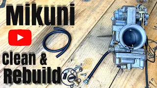 HSR 42mm Mikuni carburetor How to clean and rebuild EASY!! Harley FXR carb