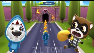 Talking Tom Gold Run - Epic BOSS Fight - Shark Hank VS Raccoon Boss Android,Ios Gameplay Part #15