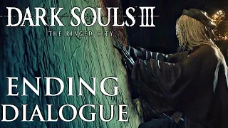 Dark Souls 3 Ringed City - True Ending Dialogue Options (Give Blood of Dark Soul to Painting Girl)