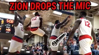 Zion Williamson Flexes And Attempts IMPOSSIBLE DUNK! Jams His Way To STATE TITLE GAME 💪