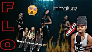 FLO FIRST TIME REACTION (CARDBOARD BOX & IMMATURE MUSIC VIDEOS)